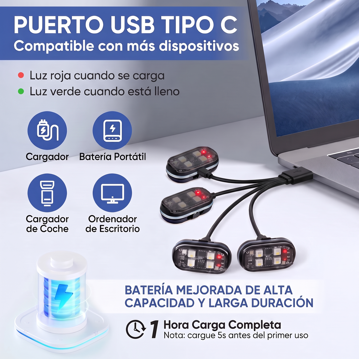 Luces LED sin cable
